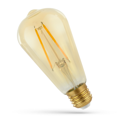 Żarówka LED E27 2W filament retro ciepła biel  WOJ+14079 Spectrum Led (WOJ+14079)